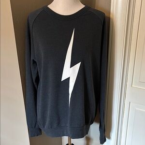 Aviator Nation Bolt Crewneck Sweatshirt - Charcoal (Unisex)